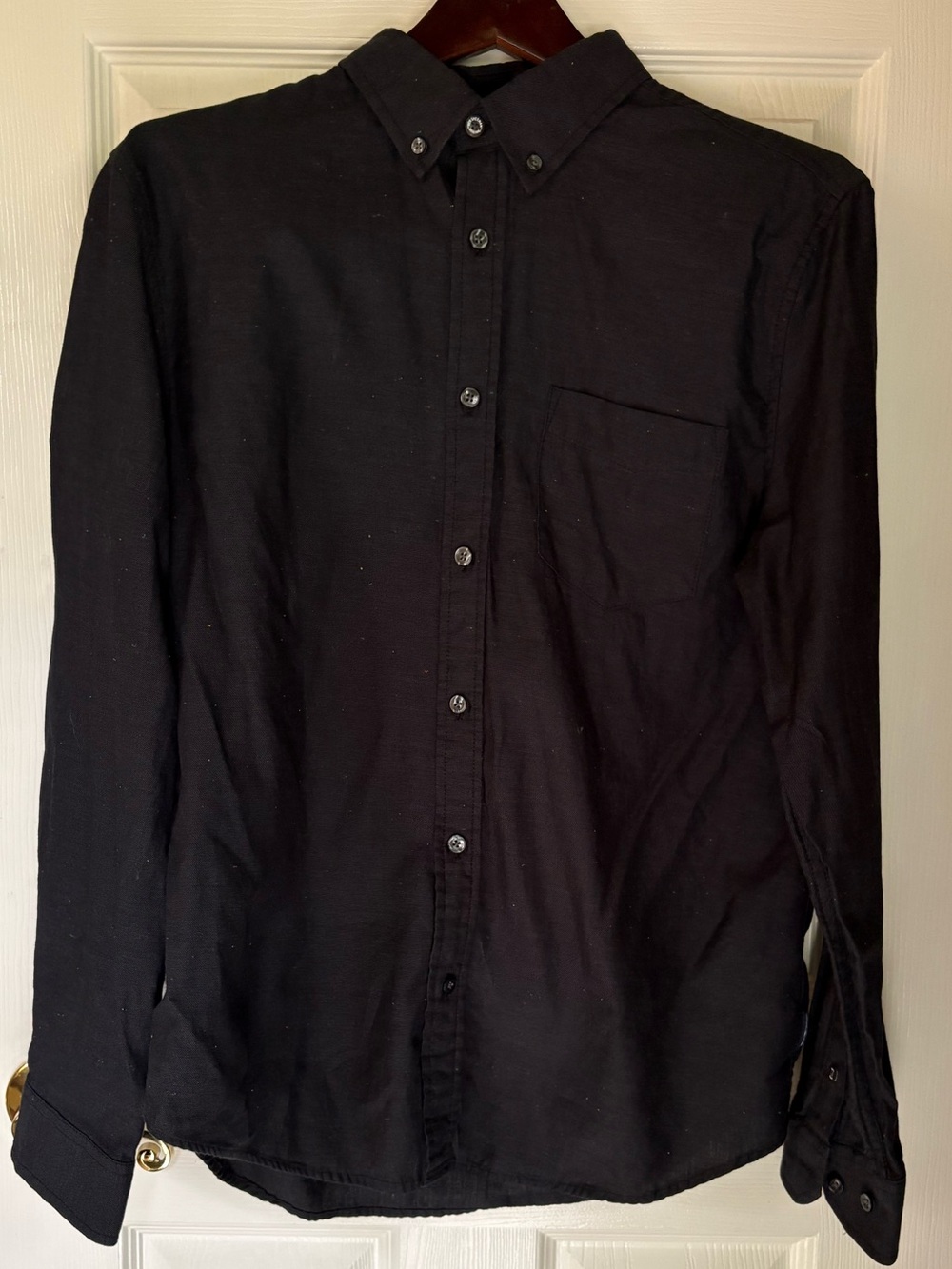 Ben Sherman Black Long-Sleeve Button-Down Shirt with color flecks